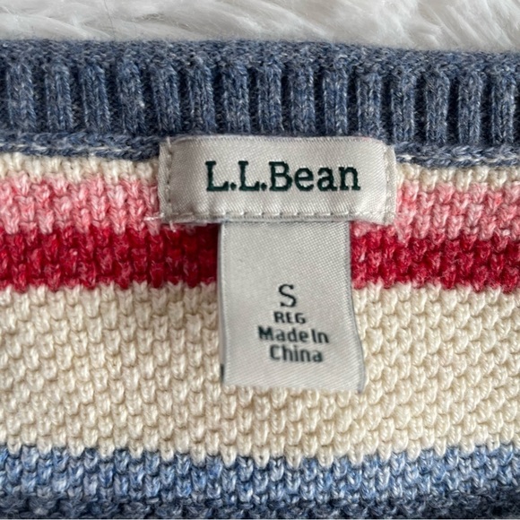 L.L. Bean | Striped Knit Cozy Cotton Sweater - Picture 4 of 9